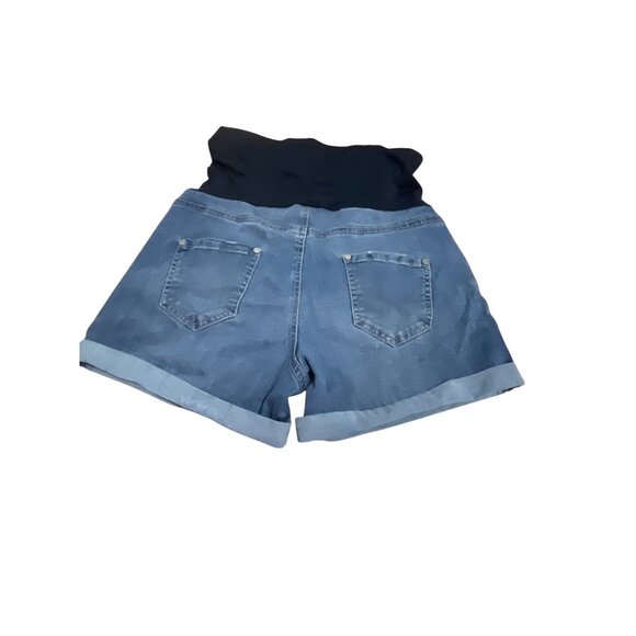 Time And Tru Maternity Denim Shorts With‎ Stretch Waistband Size Small (4-6) - Picture 4 of 11
